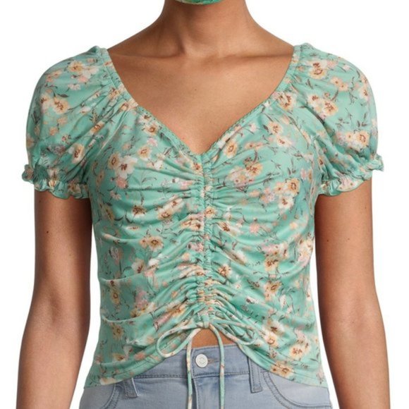 No Boundaries Tops - NO BOUNDARIES CLINCHED FRONT TOP SIZE M (7-9)